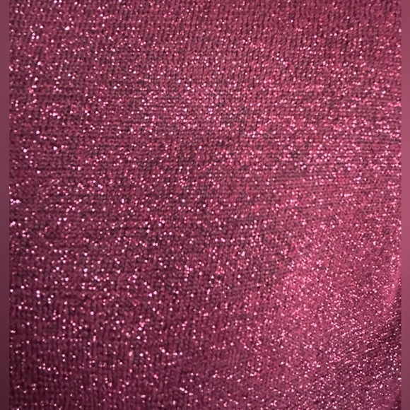 Talbots Cranberry Maroon Red Shimmer Metallic Cardigan Sweater Size Petite Large - Picture 8 of 12